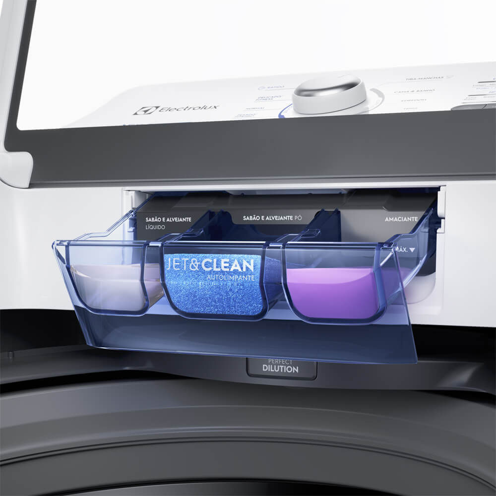 Máquina de Lavar Electrolux 15kg Branca Essential Care com Cesto Inox e Jet&Clean (LED15) 220V