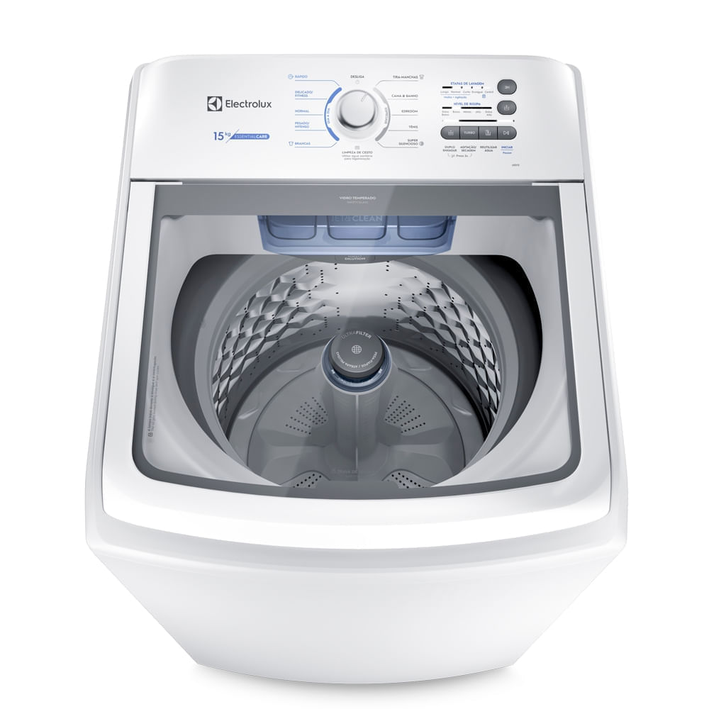 Máquina de Lavar Electrolux 15kg Branca Essential Care com Cesto Inox e Jet&Clean (LED15) 220V