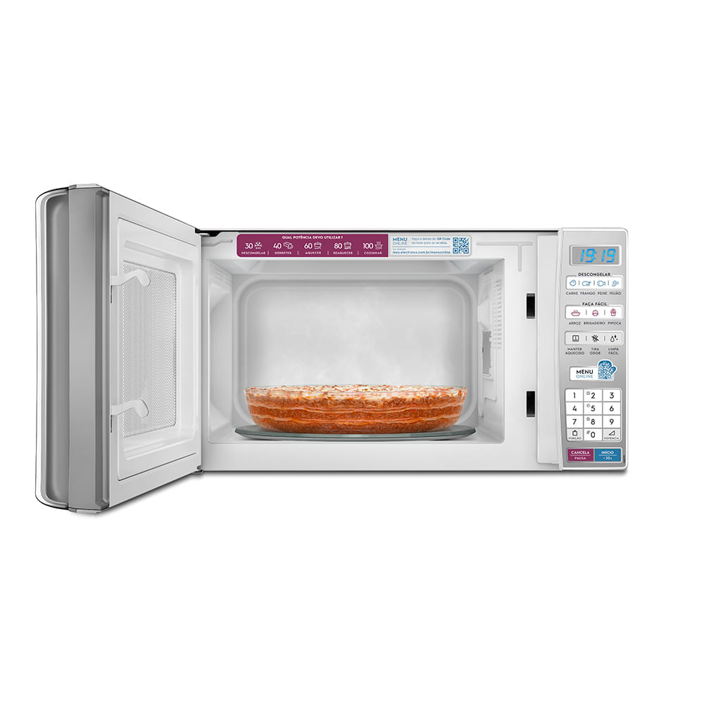 Micro-ondas Electrolux 27L Branco com 55 receitas pré-programadas e Função Tira Odor (MB37R) 220V