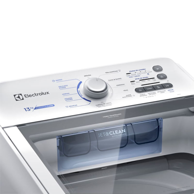 Máquina de Lavar Electrolux 13kg Branca Essential Care com Cesto Inox e Jet&Clean (LED13) 127V