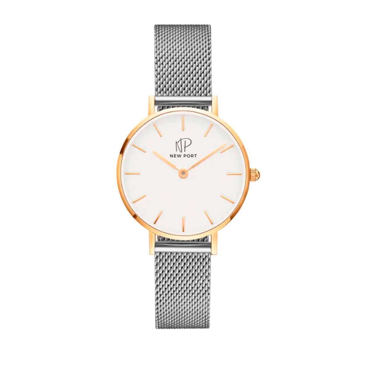 Relógio Feminino Pulseira Prateada Analógico Casual 32mm