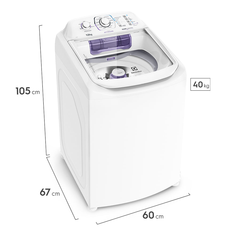 Máquina de Lavar Electrolux 12kg Branca Turbo Economia Silenciosa com Cesto Inox (LAC12) 220V