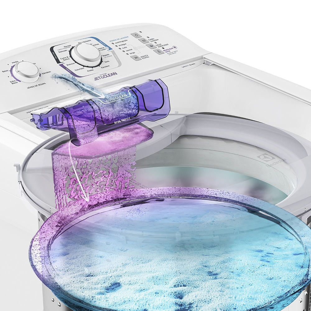 Máquina de Lavar Electrolux 12kg Branca Turbo Economia Silenciosa com Cesto Inox (LAC12) 220V