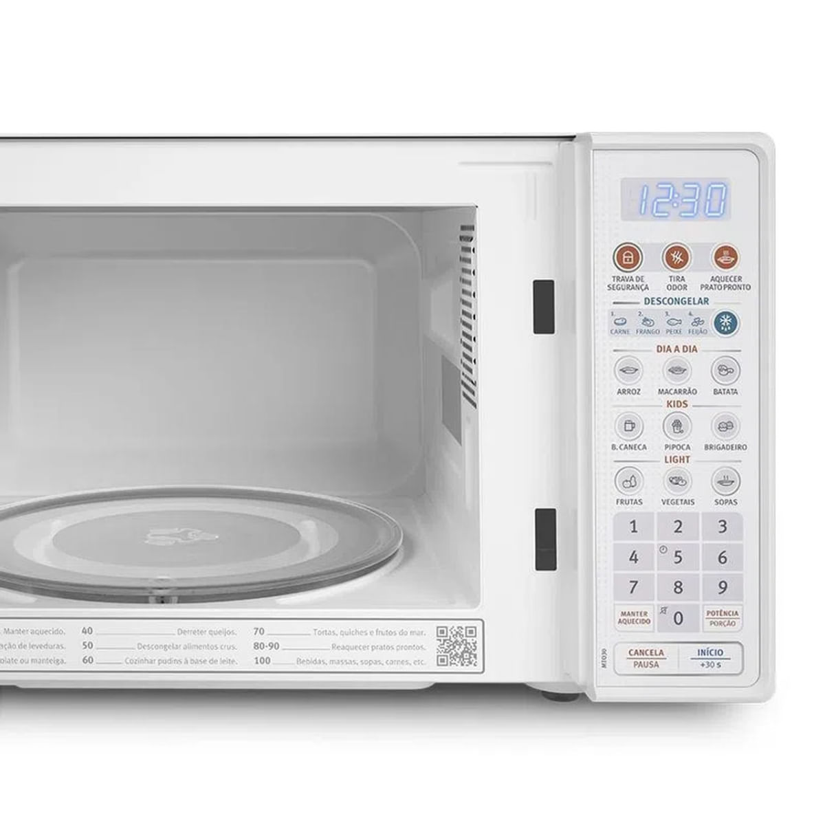 Micro-ondas Electrolux 20L Branco com Função Tira Odor e Descongelar (MTO30) 220V