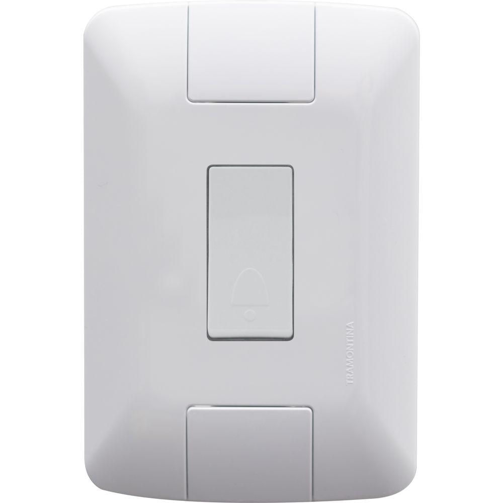 Conjunto 4x2 Com 1 Pulsador Campainha Tramontina Aria 6 A 250 V Branco