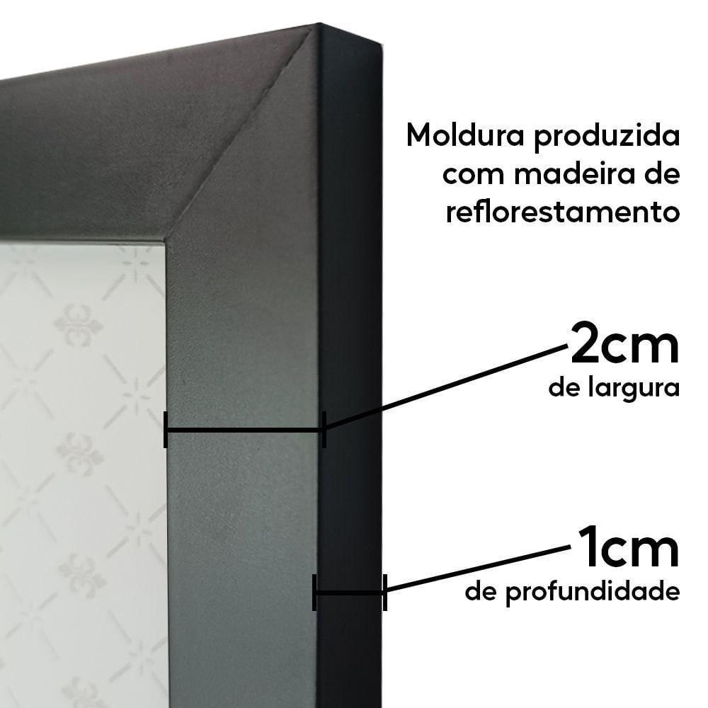 Quadros Chevron Com Moldura Premium 40X60 Kit 3 Peças Título 115-Rm1