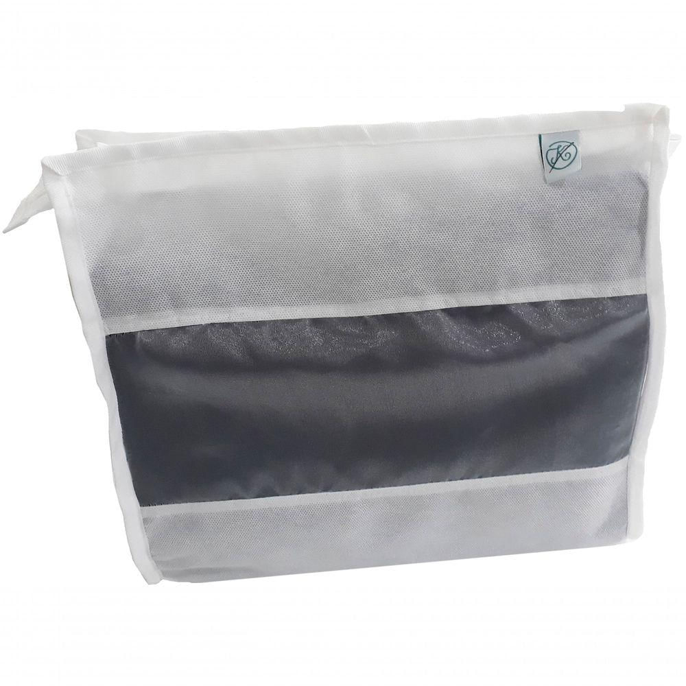 Organizador E Protetor De Bolsa Tnt E Organza 32x29x16cm Branco