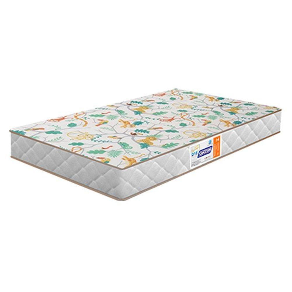 Berço Americano Mini Cama E Guarda Roupa Mel Flat Branco Brilho Com Colchão Gazin - Carolina