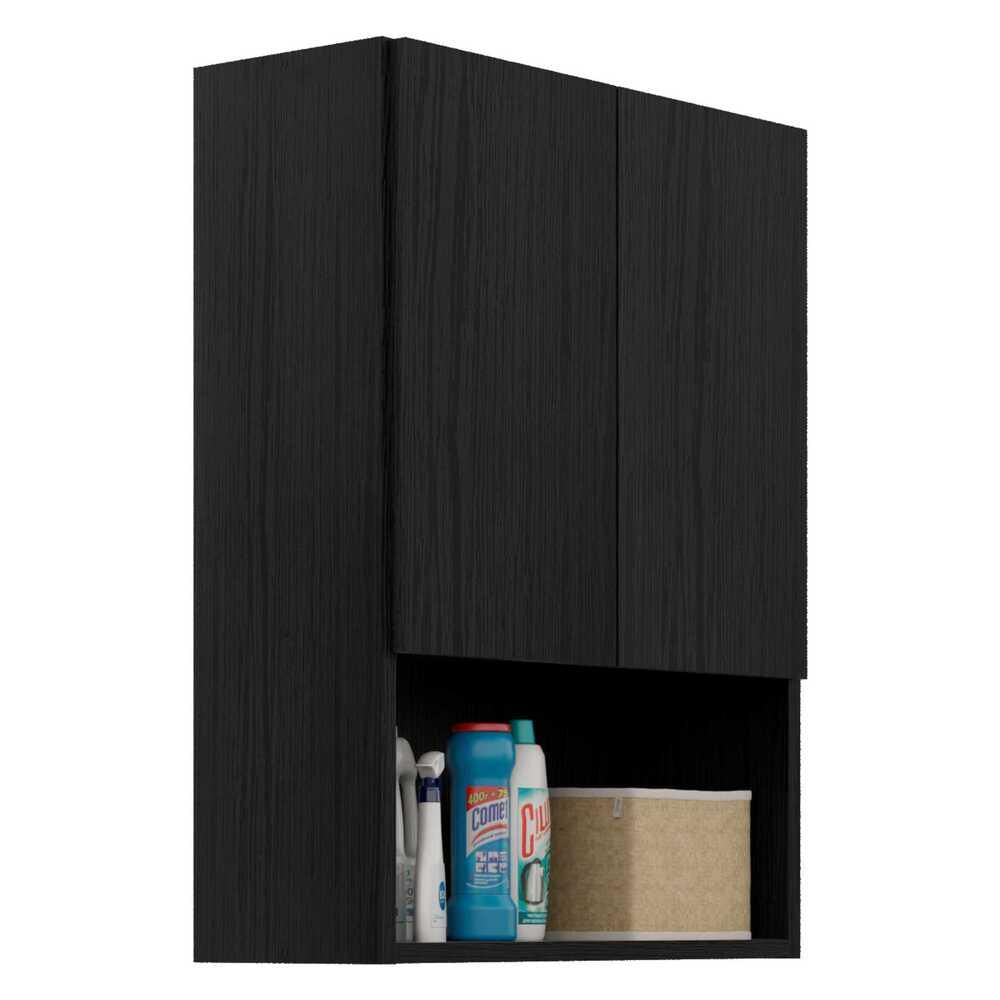 Armário Lavanderia com 2 Portas Multimóveis  Ibiza FG5004 Preto