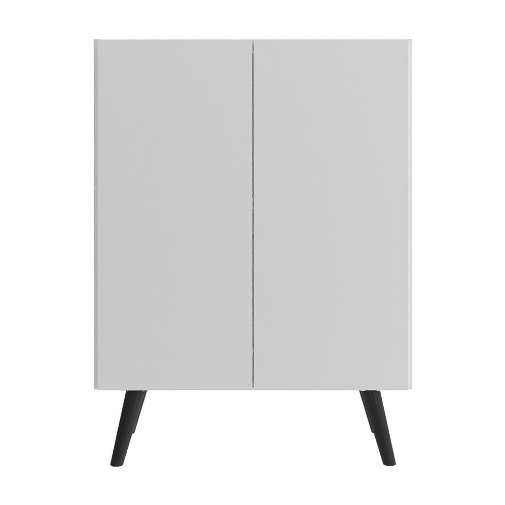 Gabinete de Banheiro Retrô Multimóveis 63 cm com 2 Portas FG5006 Branco/Preto