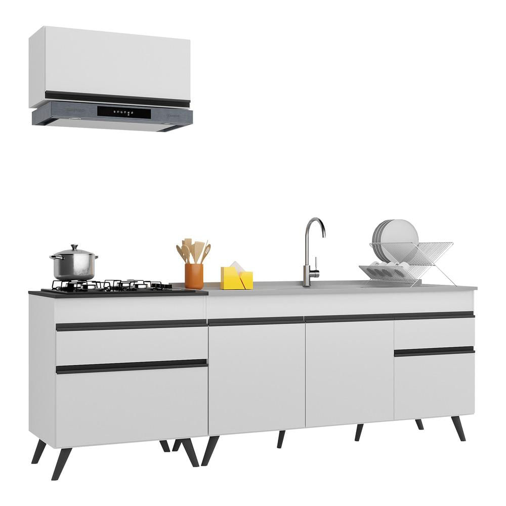 Armário de Cozinha Compacta Veneza Multimóveis MP2074.964 Branco