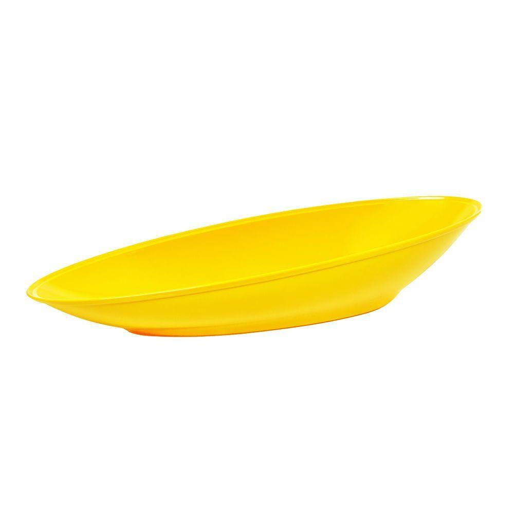 Saladeira Oval 60cm Amarela Em Polipropileno Linha Tropical Vem