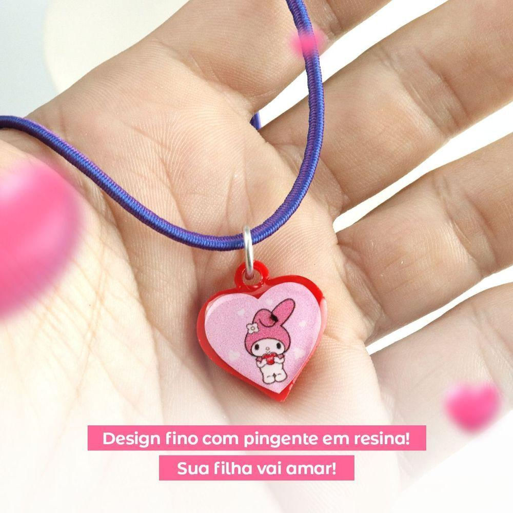 Colar Menina Infantil + Pingente Qualidade Premium My Melody Presente Moda Pink Criança Amor Rosa