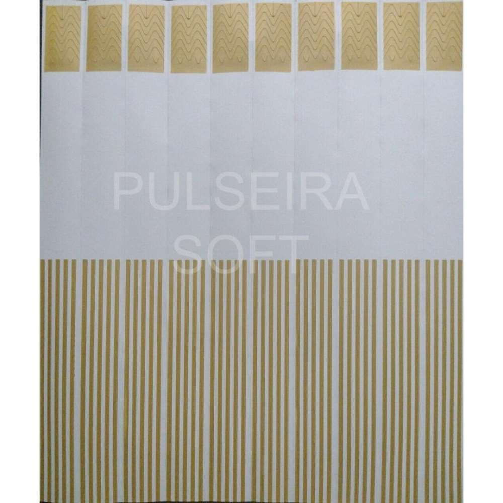 250 Pulseira Dourada Soft impressão jato de tinta, cera ou silk