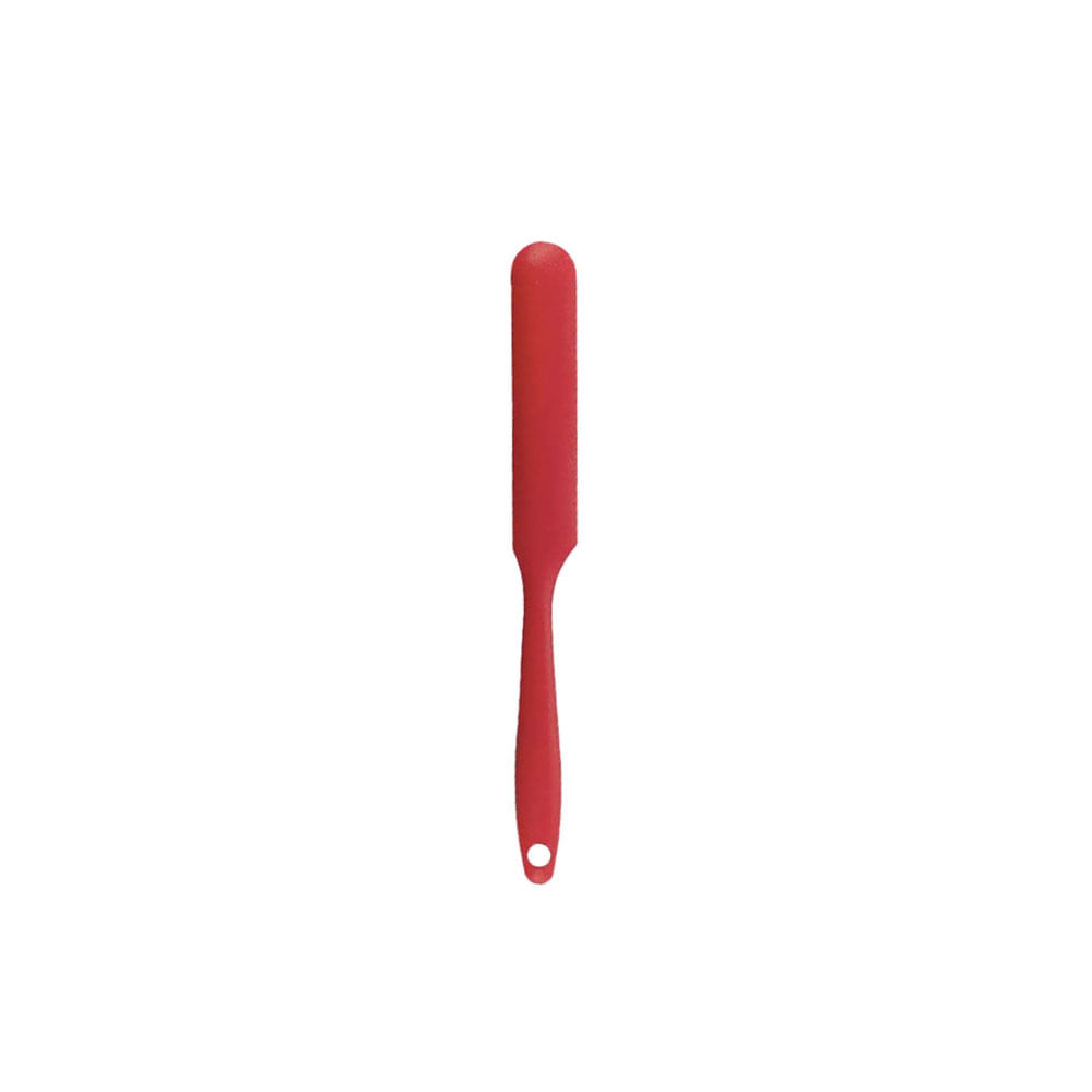 Espatula de Confeiteiro Reta Silicone Vermelho Pequeno 24cm