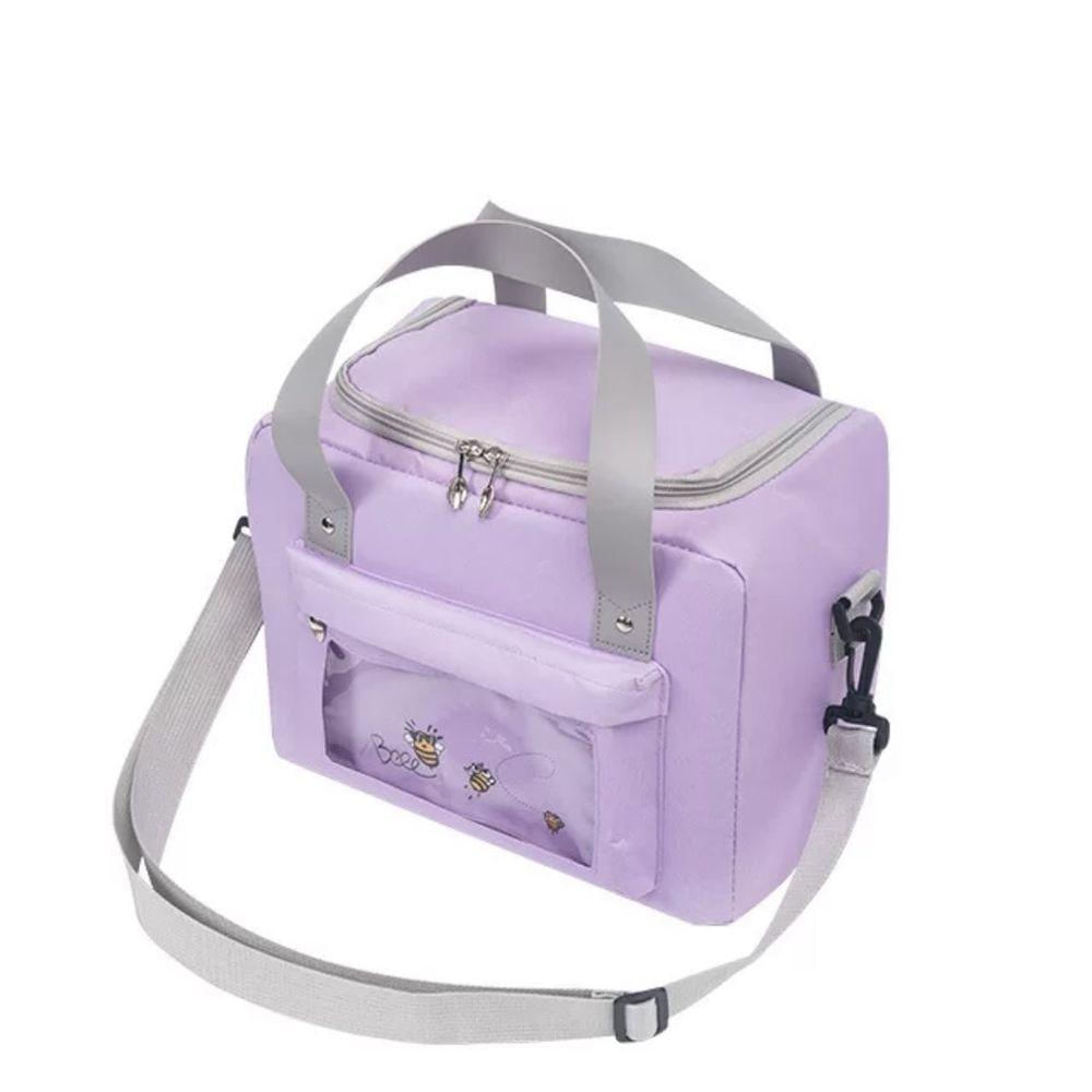 Bolsa Térmica Maternidade Necessaire Lancheira Bolsa De Viagem Fitness Marmita Unissex lilas