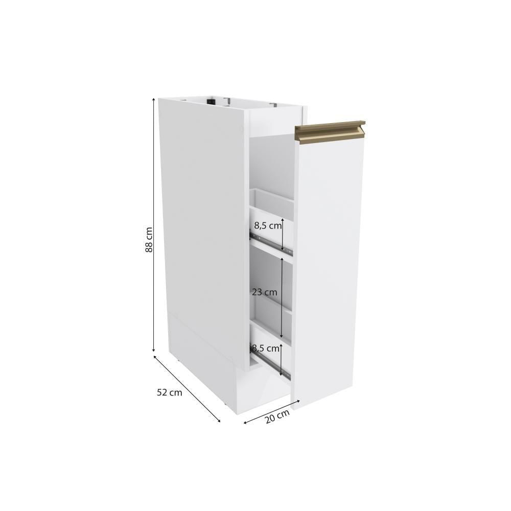 Nicho Porta Condimentos Celeste Kappesberg 100% Mdf Branco