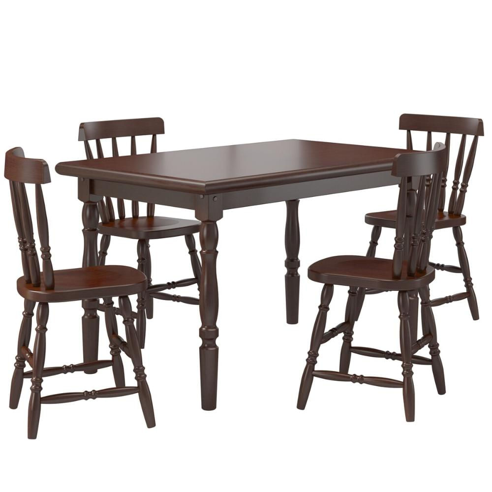 Conjunto Mesa de Jantar 125cm com 4 Cadeiras Multimóveis CR50083