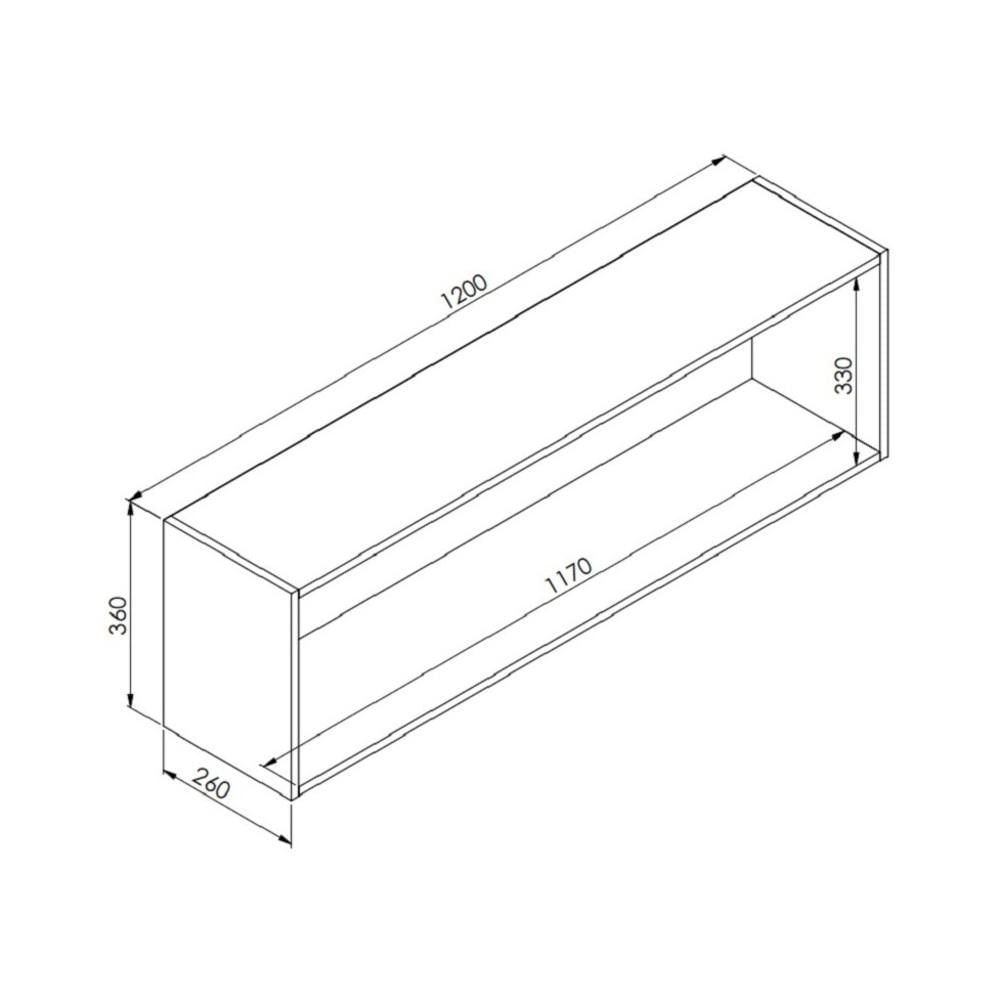 Prateleira Organizadora 120cm Multimóveis CR45203 Branca