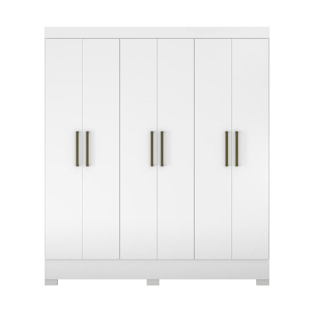 Guarda-Roupas Casal 6 Portas 2 Gavetas Multimóveis CR35188 Branco