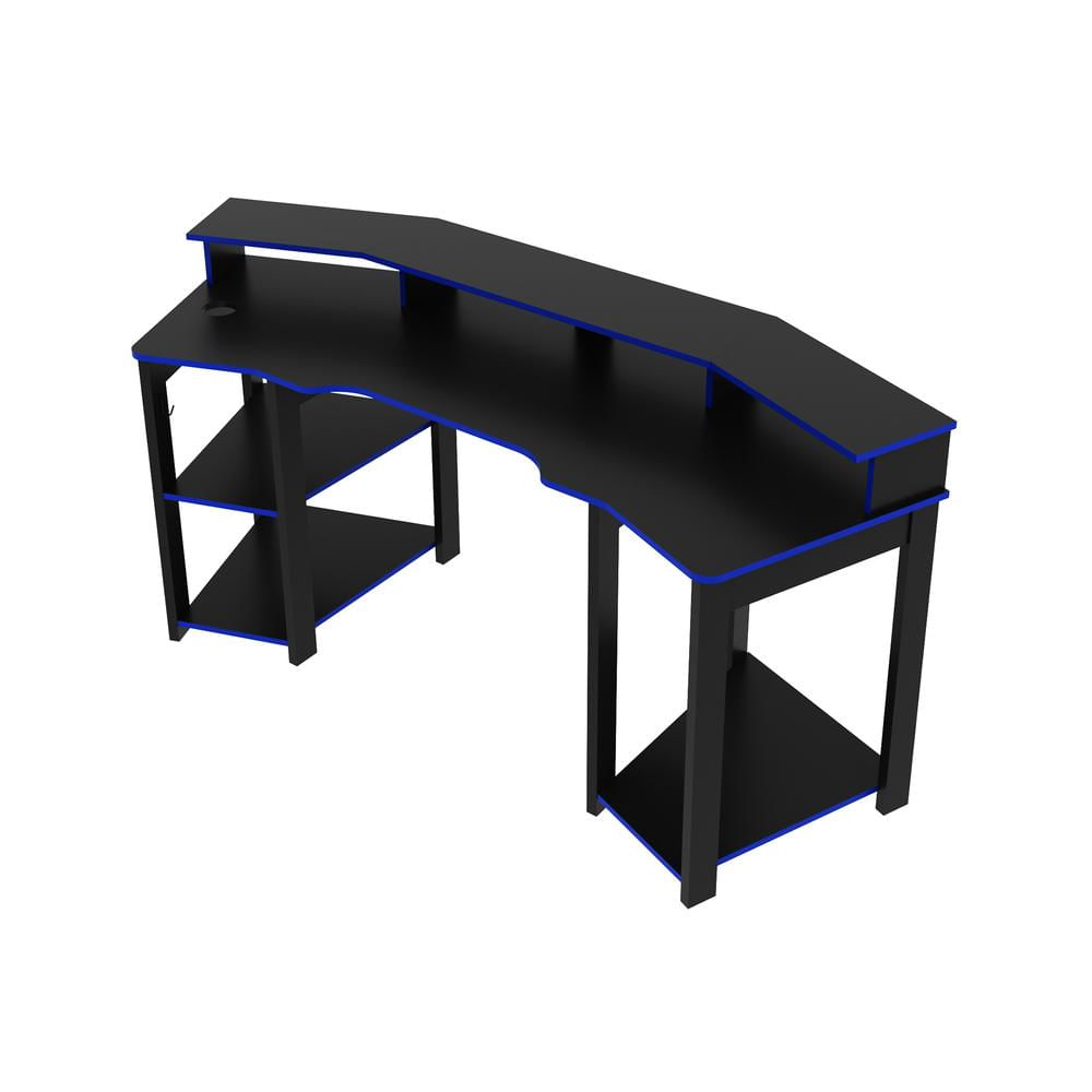 Mesa Gamer Multimóveis CR25062 Preta/Azul