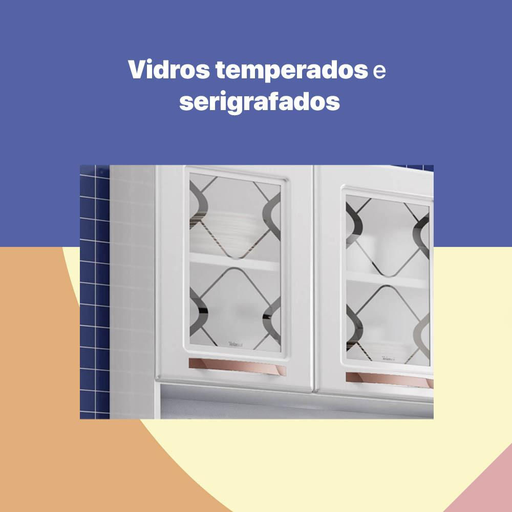 Armário de Cozinha de Aço Kit Triplo 120cm Regina Multimóveis CR6129 Branco