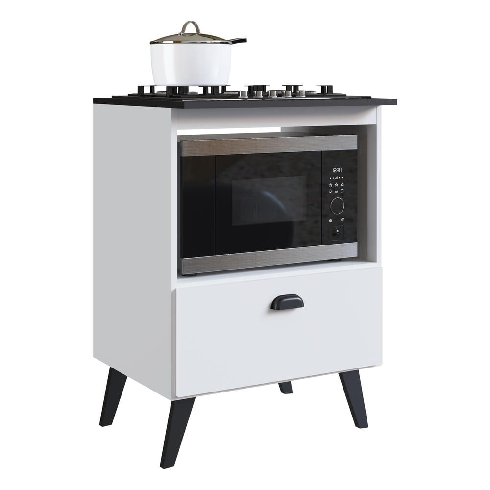 Balcão Retrô para Forno e Cooktop Multimóveis CR20094 Branco