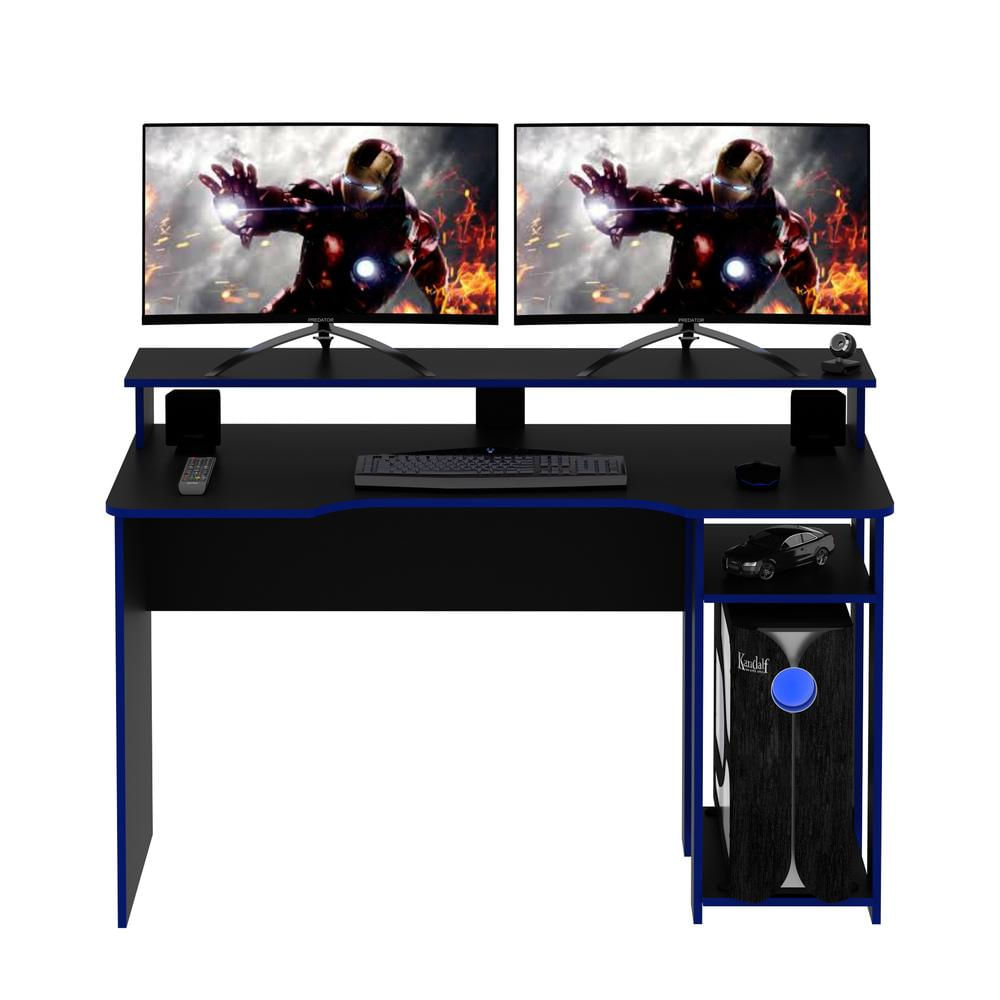 Mesa Gamer Multimóveis CR25050 Preta/Azul