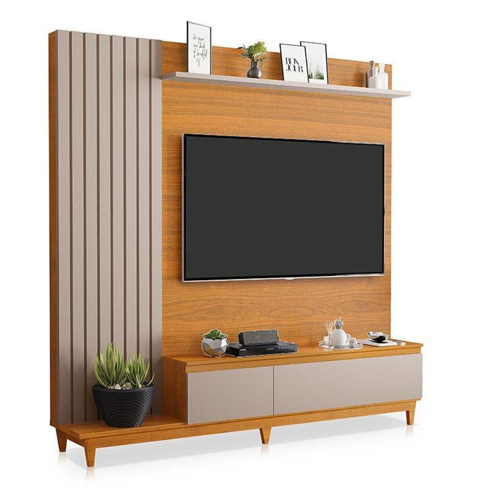 Painel Para Tv Ambiente Jacarta Freijó Maní - Luapa