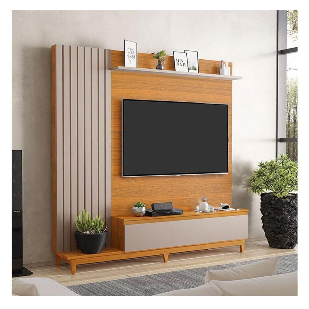 Encontraproduto.com.br - Painel Para Tv Ambiente Jacarta Freijó Maní - Luapa