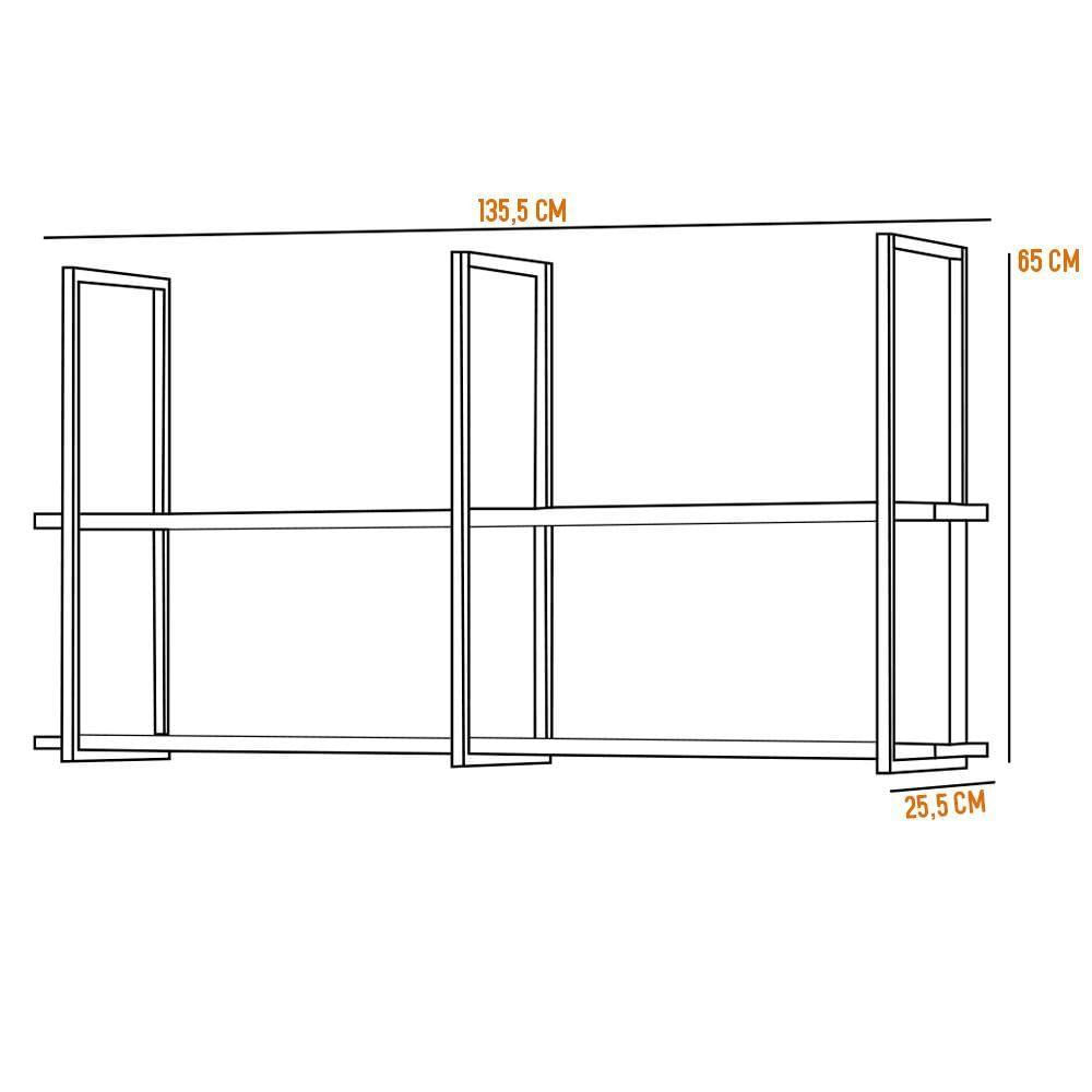 Prateleira Industrial Multiuso 135Cm Design D01 Demolição