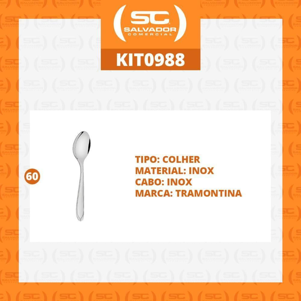 Kit - 60 Colher De Sopa Laguna Em Aço Inox Citop - Tramontina 63906010