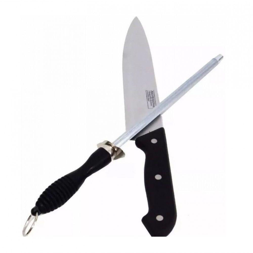 Kit Para Churrasco Chaira 7,5" E Faca Inox 8" Cabo Plastico