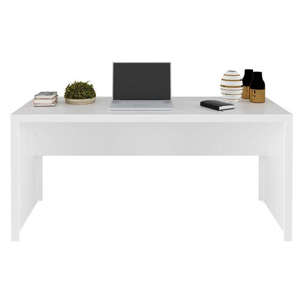 Mesa Para Escritório Me4109 E Armário Alto Me4110 Branco - Tecnomobili