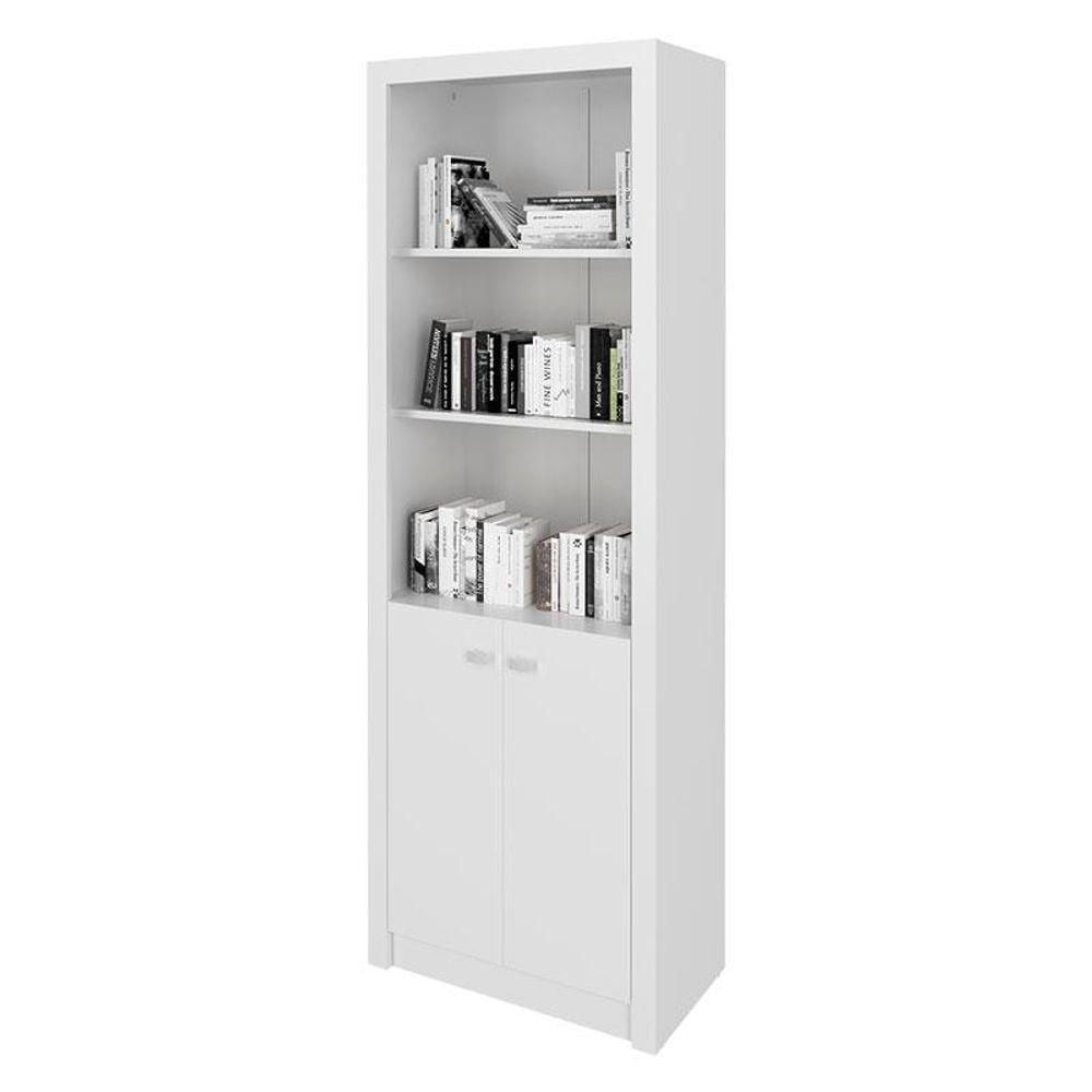 Mesa Para Escritório Me4109 E Armário Alto Me4110 Branco - Tecnomobili