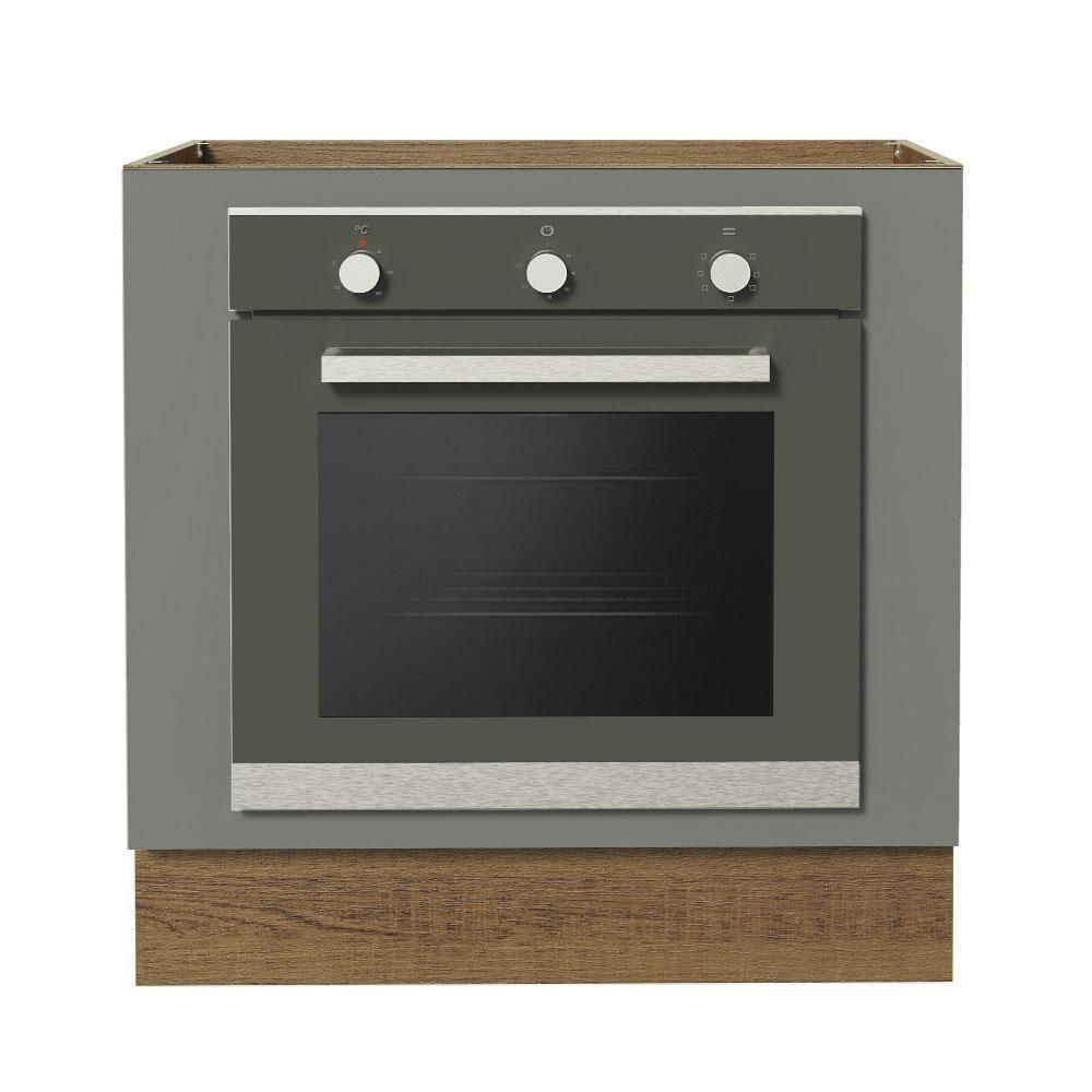 Balcão Forno Embutir 80x60cm Sem Tampo Rustic/cinza