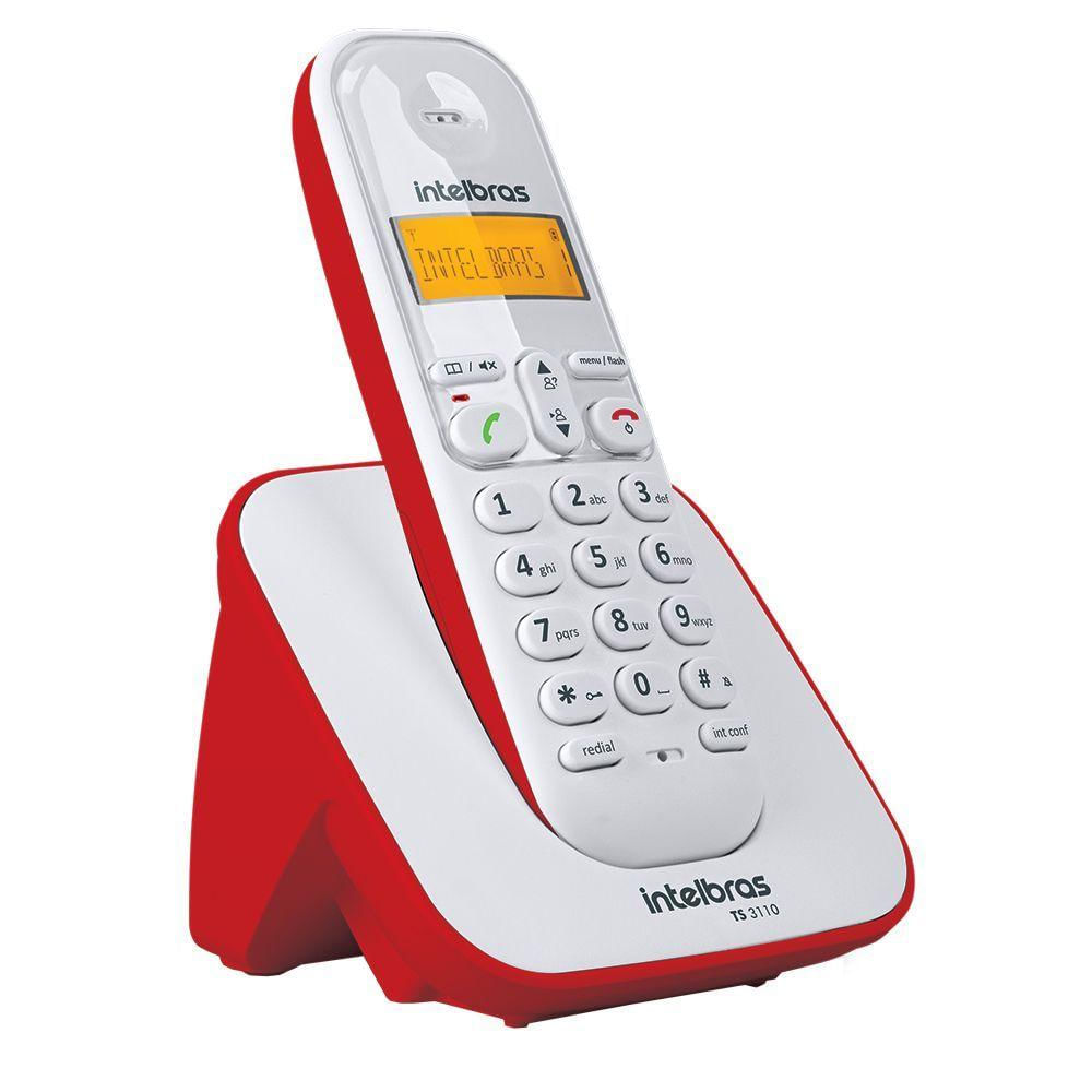 Telefone Sem Fio Intelbras Ts 3110 Branco-vermelho 4123101