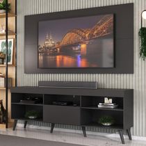 Rack+Painel Tv 65" Retrô Flórida Up Mp1042 Preto