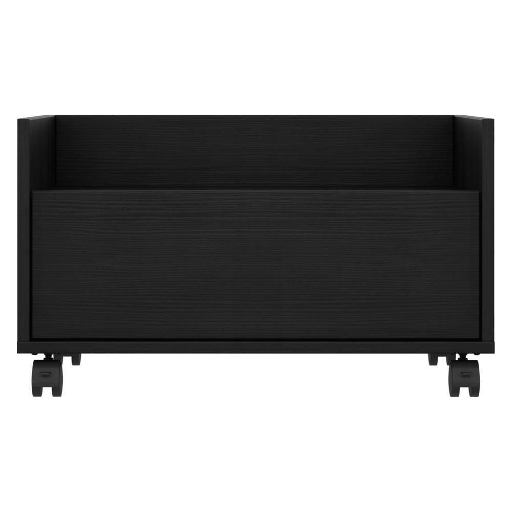 Mesa De Cabeceira 80Cm Com Rodízios Multimóveis V4006 Preto