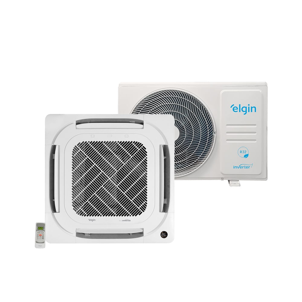 Ar Condicionado Split Cassete Elgin Eco Inverter 18000 BTU/h Quente e Frio Monofásico 45KVQI18C2NA – 220 Volts 220 Volts