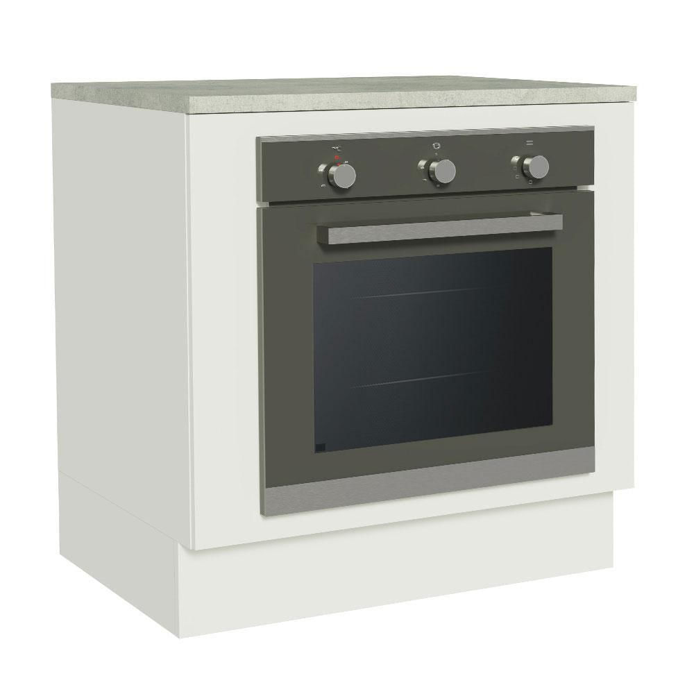 Balcão Para Forno Embutir 80x60cm Com Tampo Branco