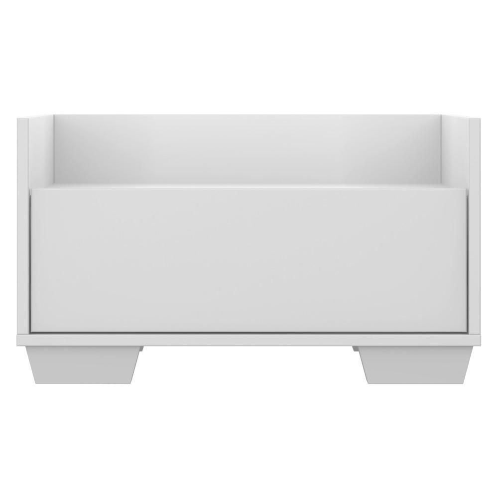 Mesa De Cabeceira 80Cm Multimóveis V4001 Branca Branco