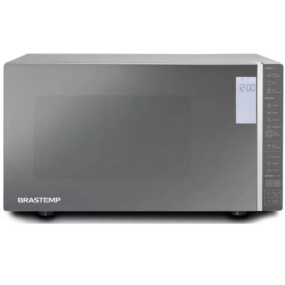 Micro-ondas Brastemp de Bancada Espelhado Grill 32L Inox 110V BMG45ARANA