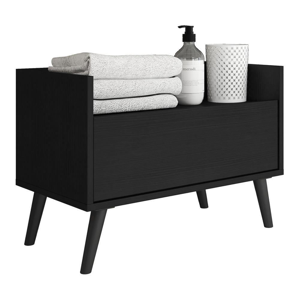 Gabinete De Banheiro Retrô 60 Cm Fg3624 Preto