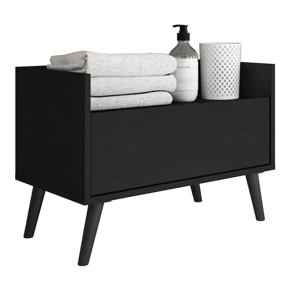 Gabinete Armário Banheiro 60Cm Retrô Multimóveis V3624 Preto