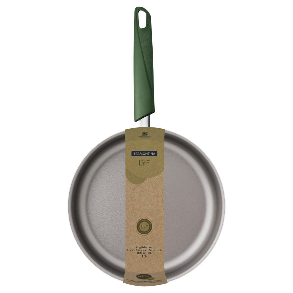 Frigideira Reta Tramontina Lyf em Alumínio com Revestimento Interno e Externo em Antiaderente Starflon Max Verde 24 cm