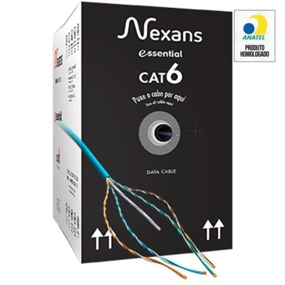 Cabo De Rede Cat.6 Cm 305m Azul Nexans - Cx - 305