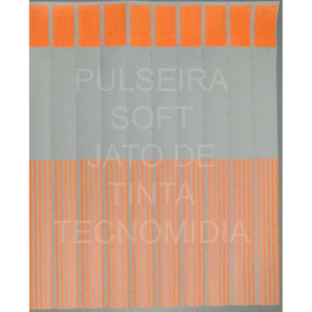 1000 Pulseira cor Laranja Fluor Soft impressão jato de tinta, cera ou silk