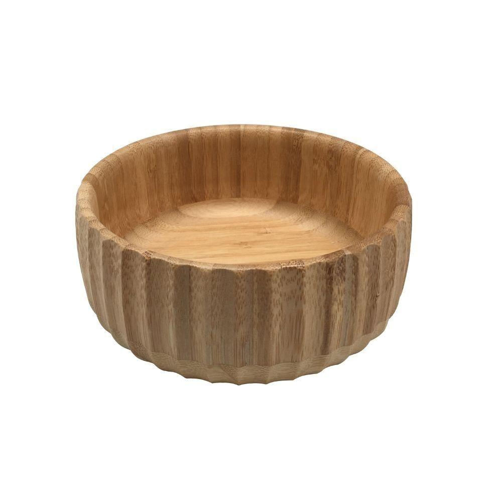 Bowl Canelado De Bambu Médio 19cm - Oikos