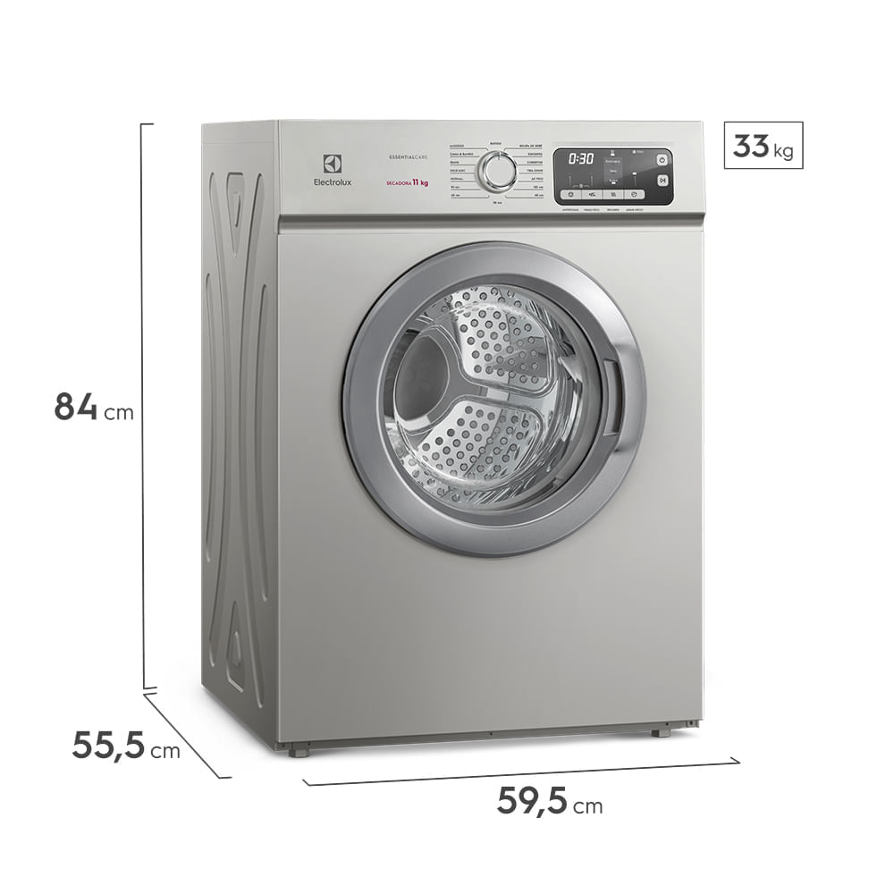 Secadora de Roupas Electrolux 11Kg Cor Inox Essential Care com Função Antirrugas (STH11) 127V